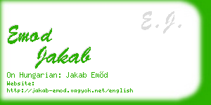 emod jakab business card