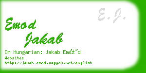 emod jakab business card